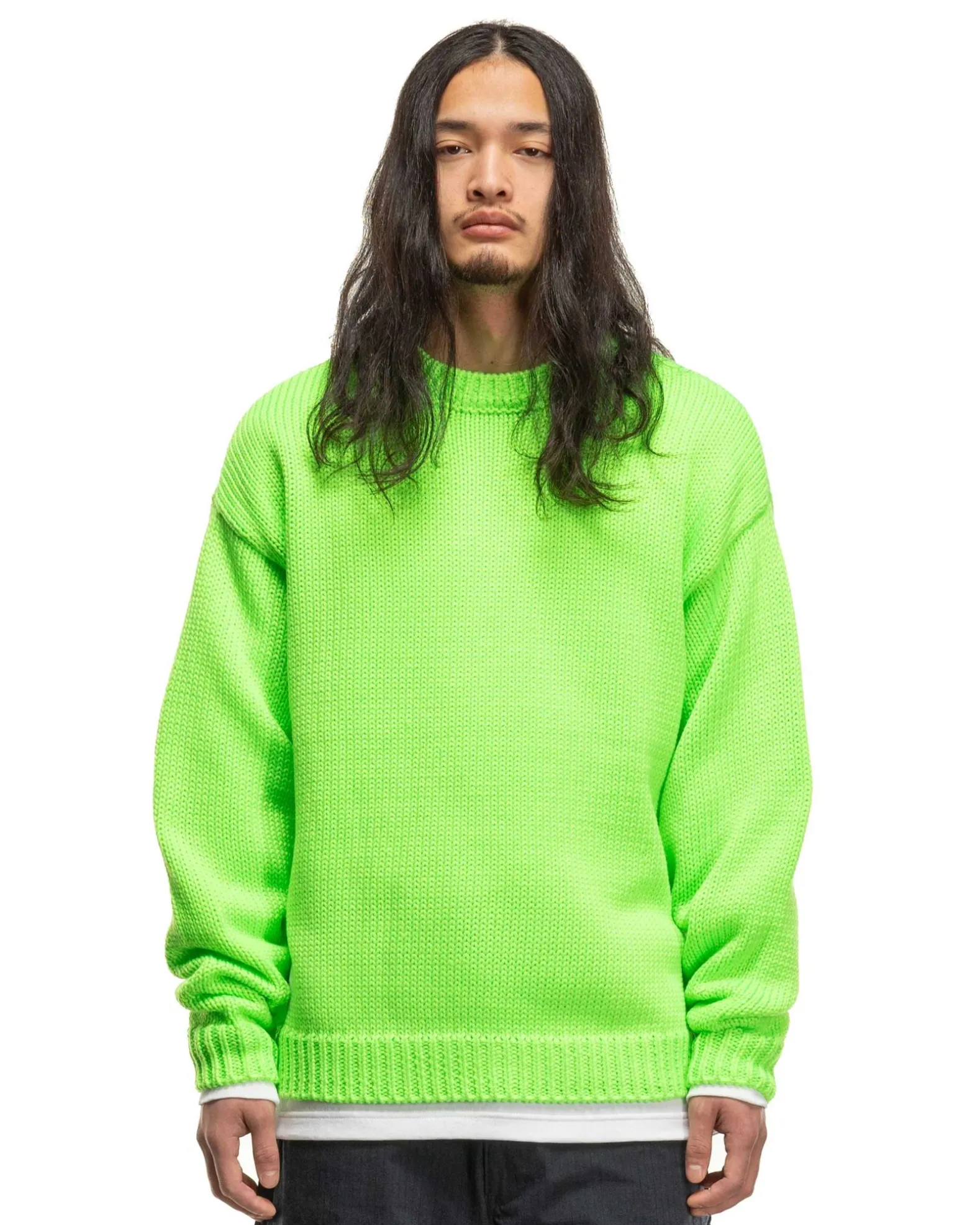 Crew Neck 01/Sweater/Poly. Green