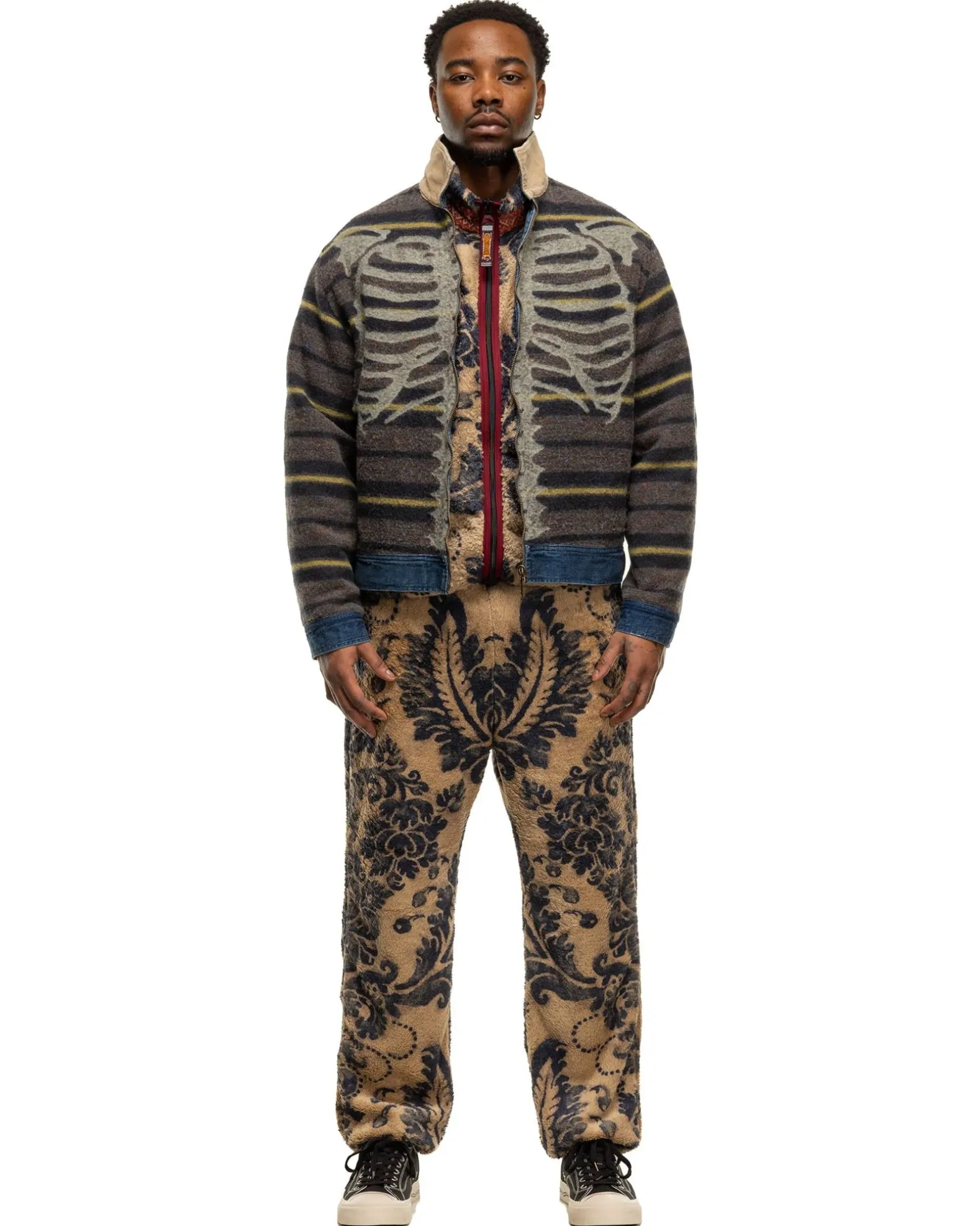 Damask Fleece Easy Pants Beige