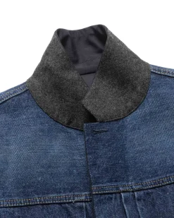 Denim Blouson Blue