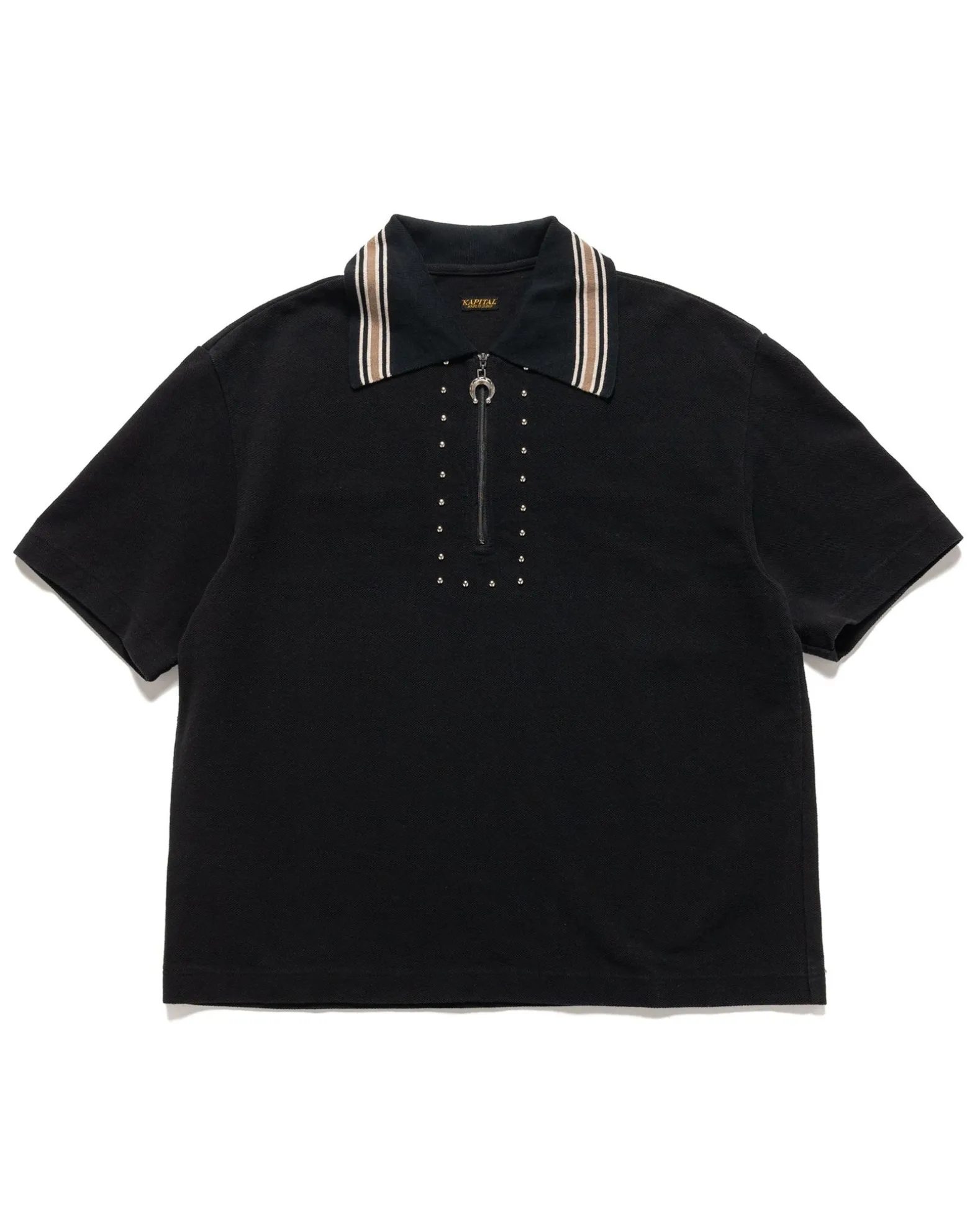 Densed Piquet Wrangle Collar Zip-Up Pueblo Polo