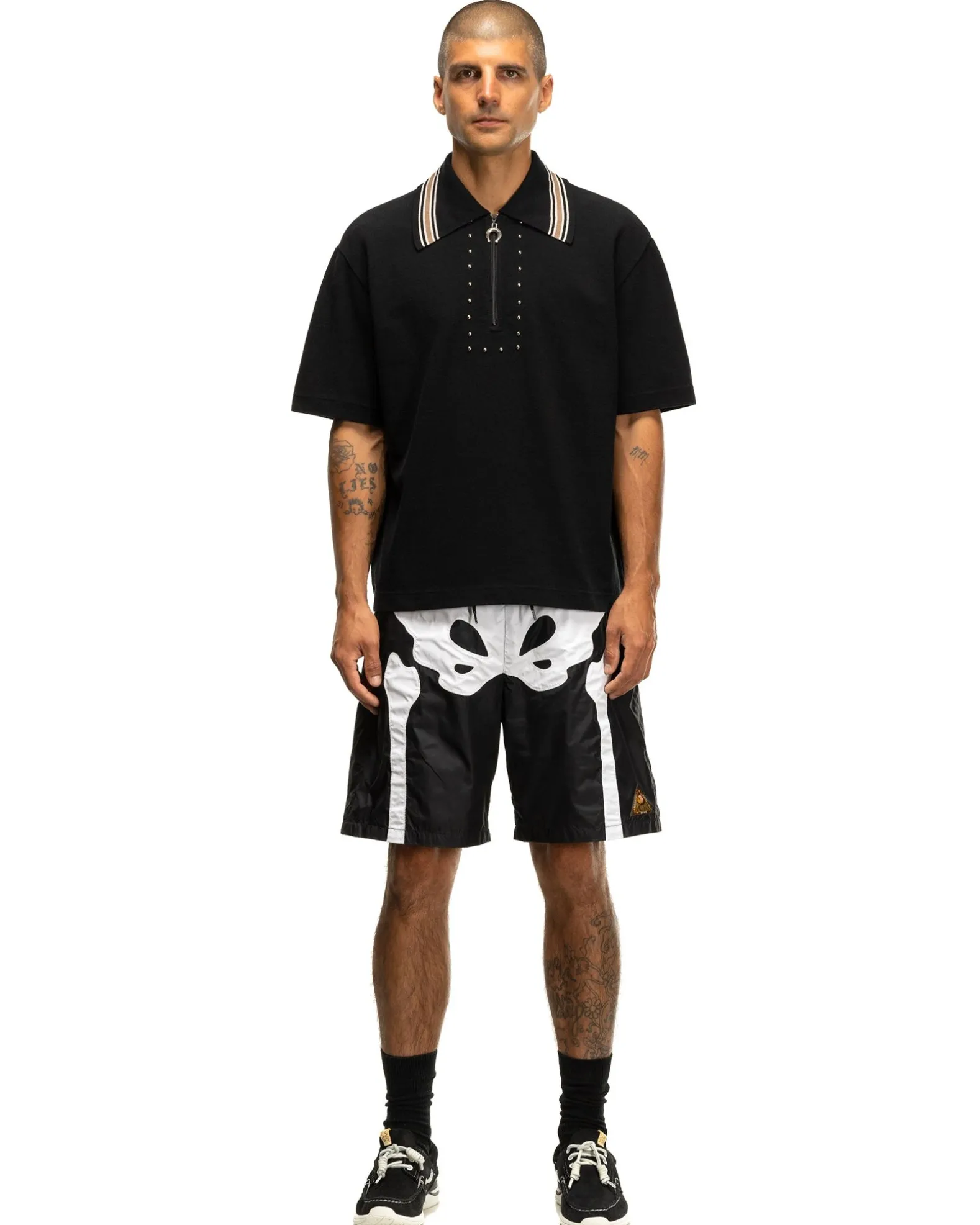 Densed Piquet Wrangle Collar Zip-Up Pueblo Polo
