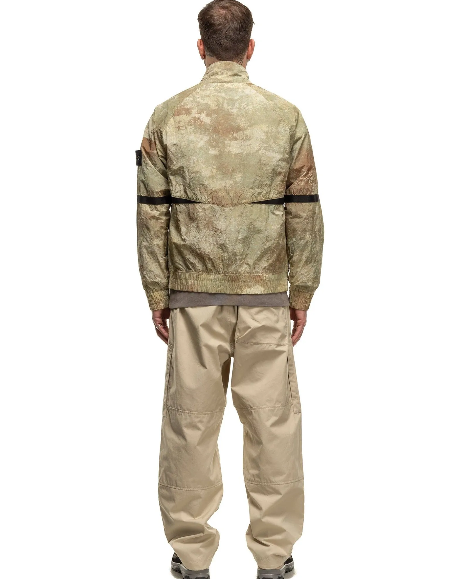 Dissolving Grid Camo Jacket Natural Beige
