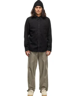 Dweller L/S B.D. Shirt C/L Oxford Black