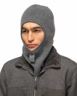 English Coast Wool Balaclava Melange Dark Grey