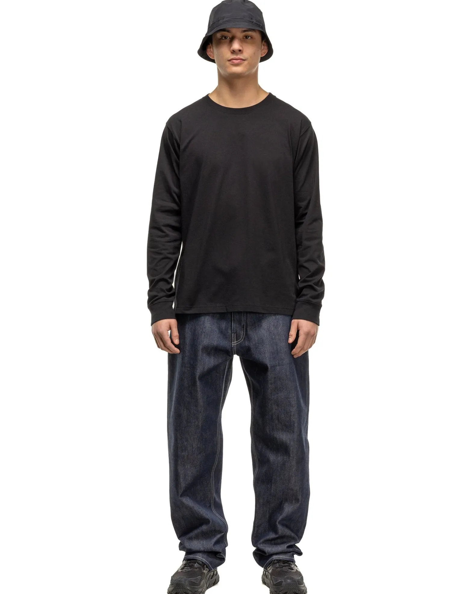 Excel Relaxed Fit T-Shirt L/S-Siro Cotton Jersey Black
