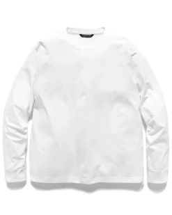 Excel Relaxed Fit T-Shirt L/S-Siro Cotton Jersey White