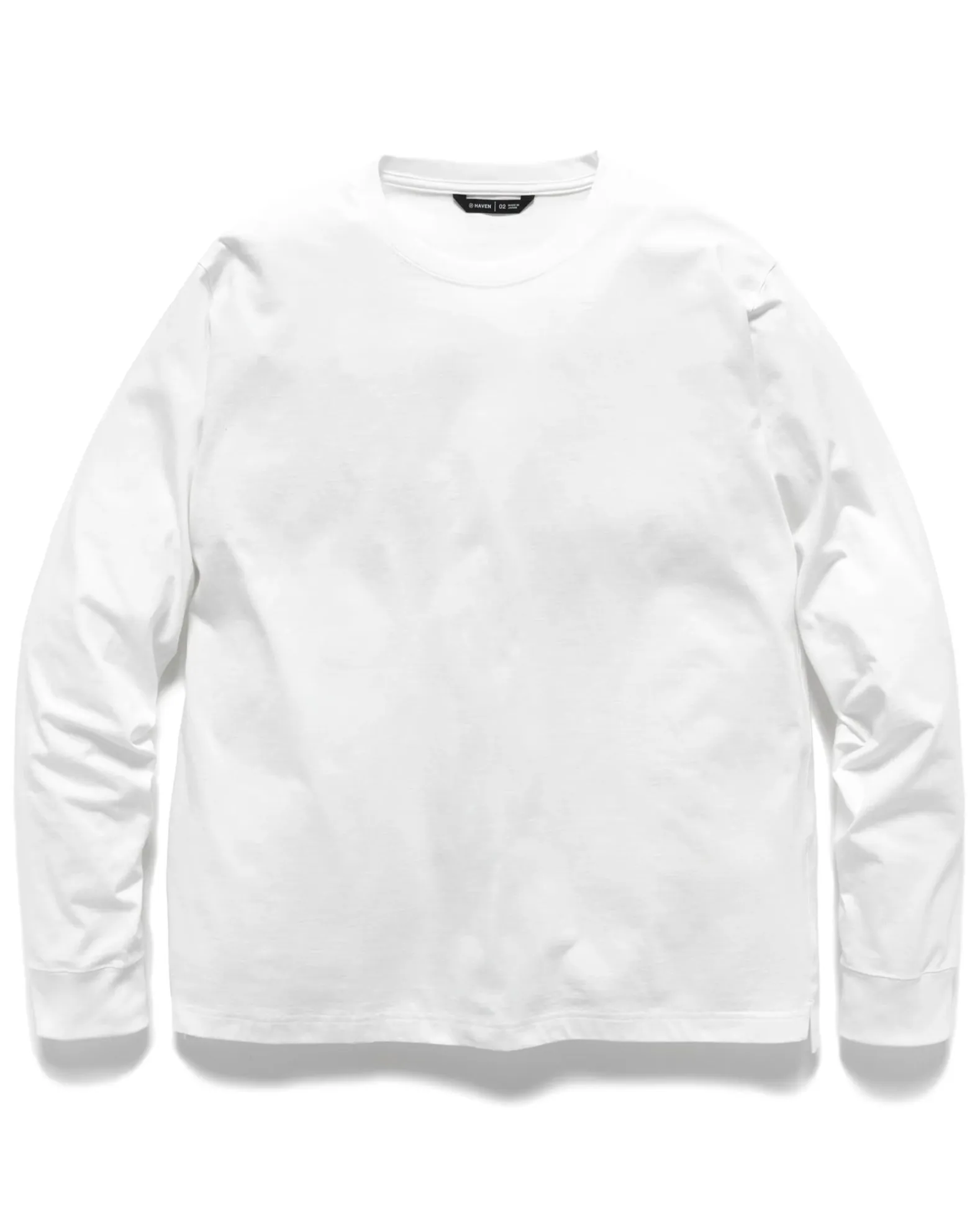 Excel Relaxed Fit T-Shirt L/S-Siro Cotton Jersey White