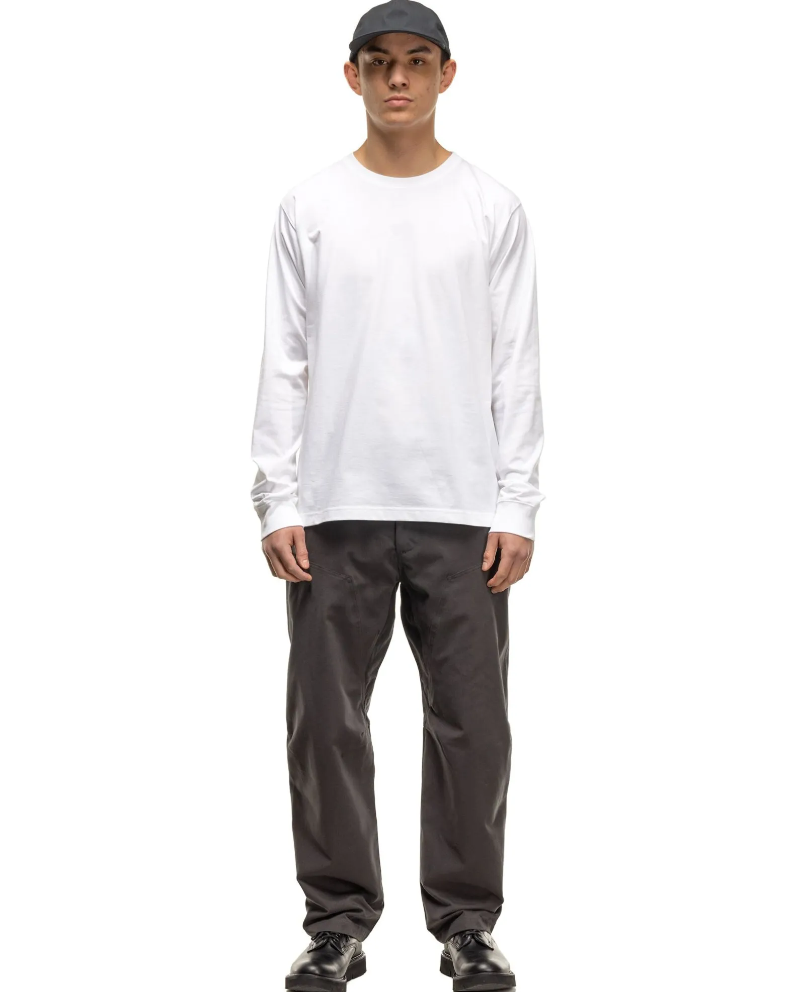 Excel Relaxed Fit T-Shirt L/S-Siro Cotton Jersey White