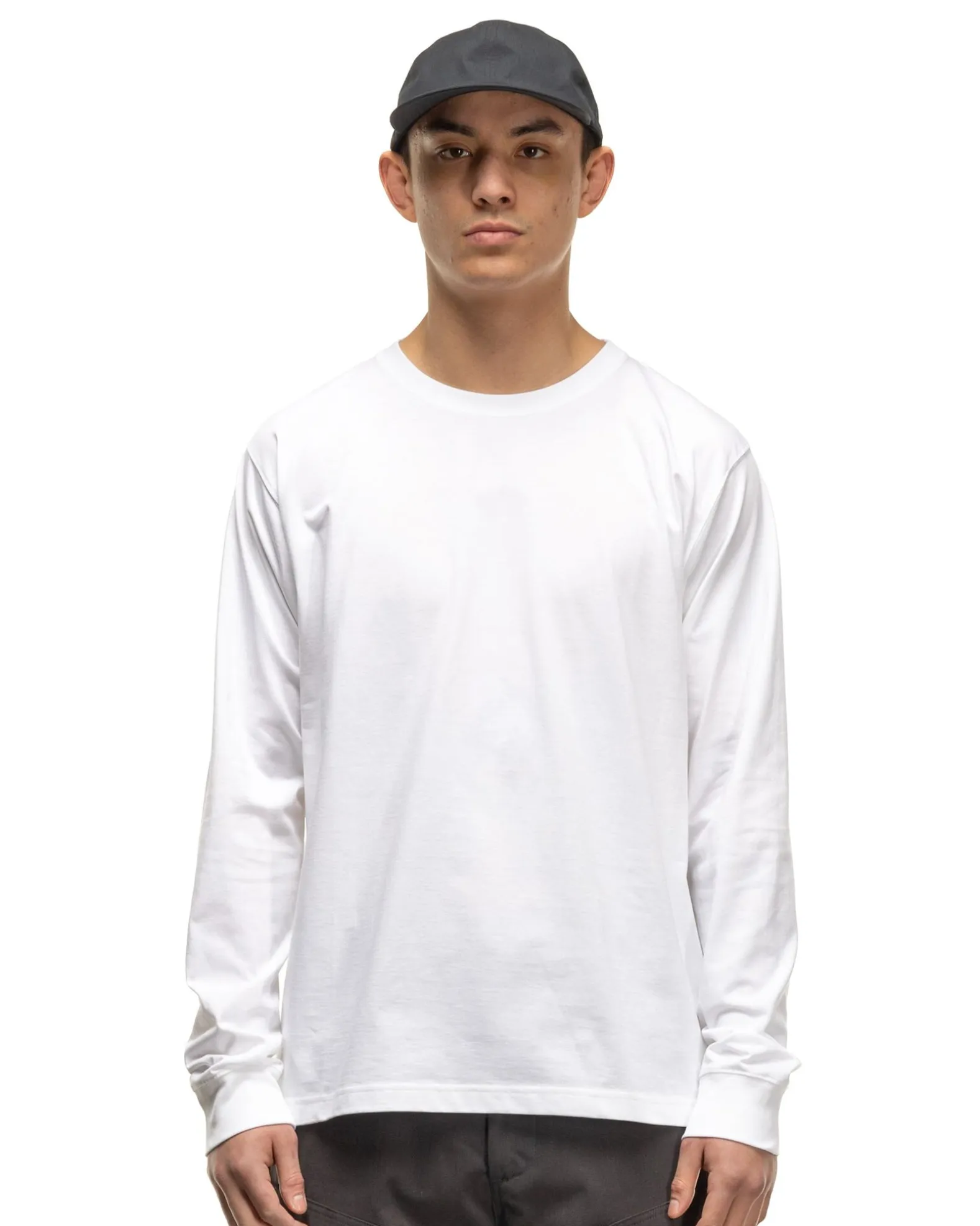Excel Relaxed Fit T-Shirt L/S-Siro Cotton Jersey White