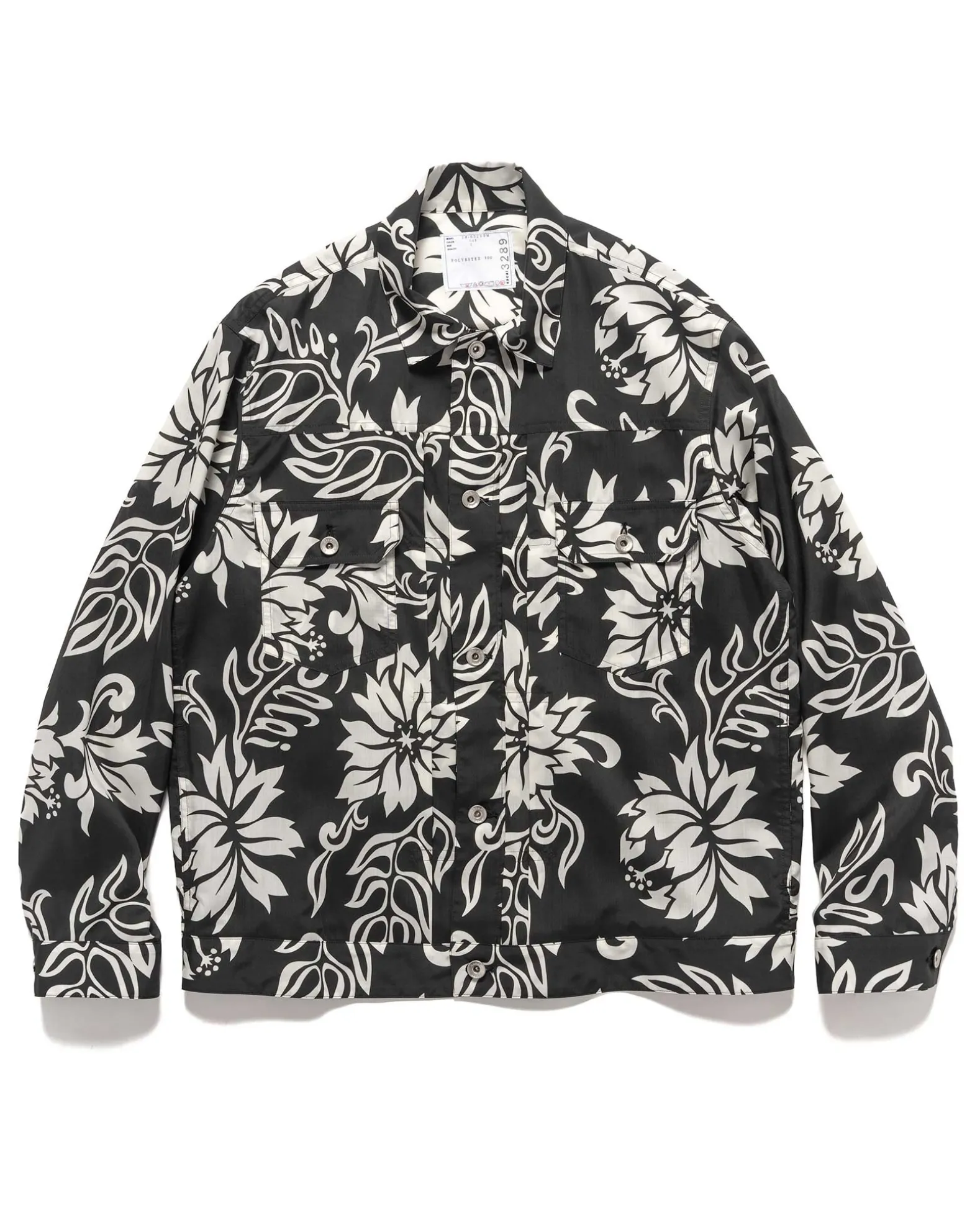 Floral Print Blouson Black