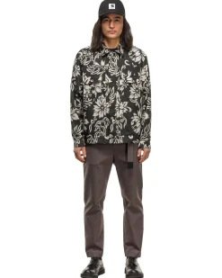 Floral Print Blouson Black