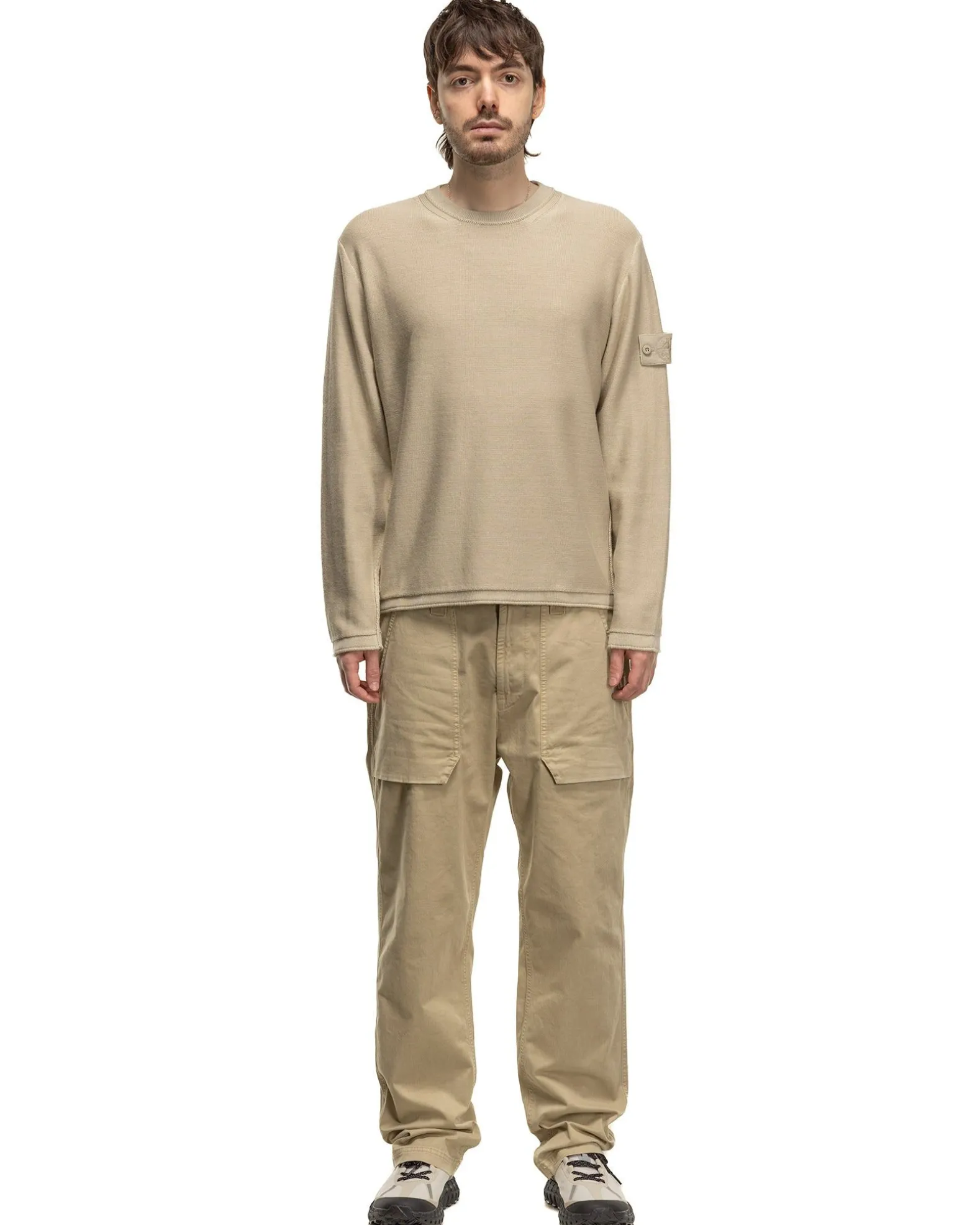 Ghost Piece Crewneck Knit Beige