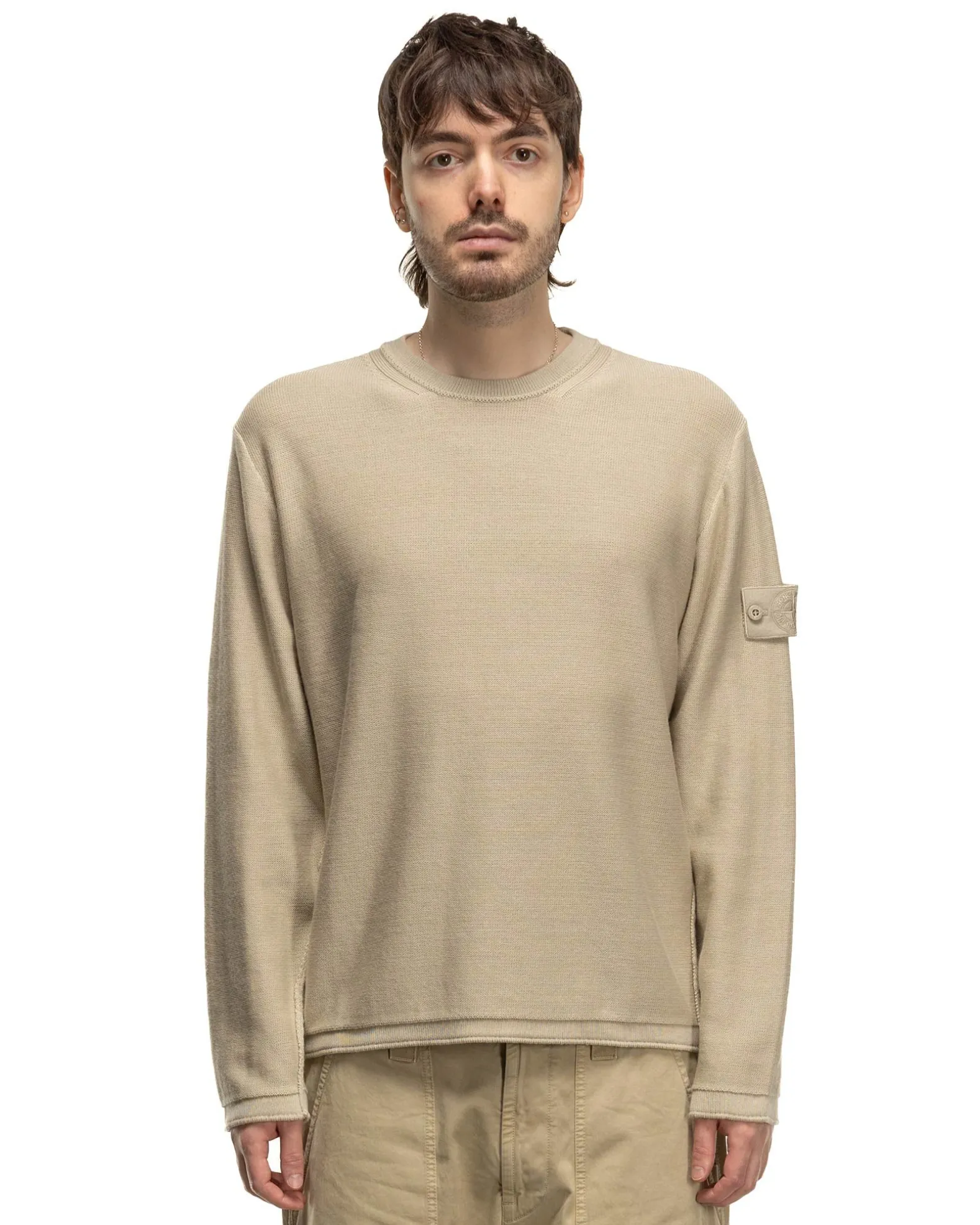 Ghost Piece Crewneck Knit Beige