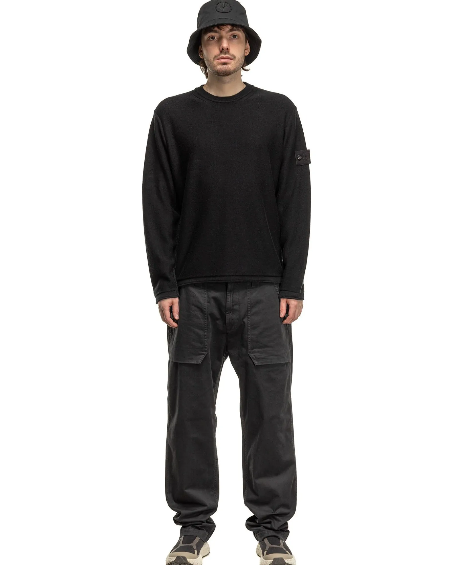 Ghost Piece Crewneck Knit Black