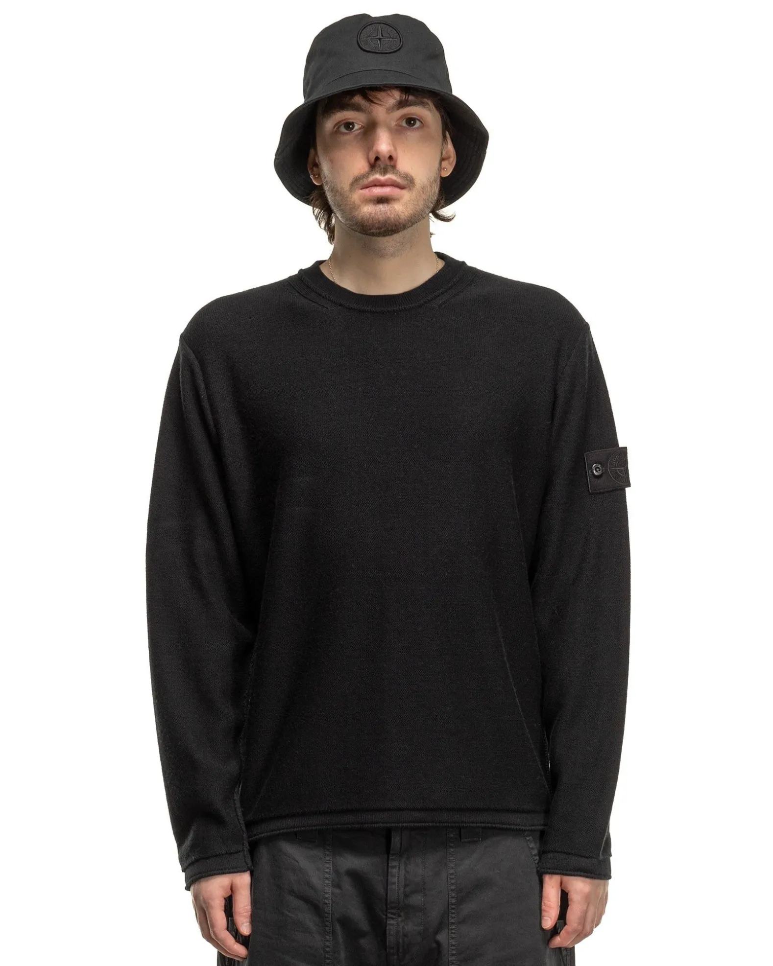 Ghost Piece Crewneck Knit Black
