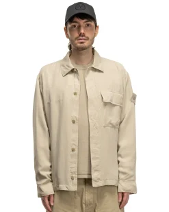 Ghost Piece Cupro Raso Comfort Fit Overshirt Beige