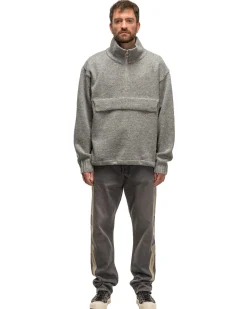 5G Shetland Wool Half Zip Anorak Grey