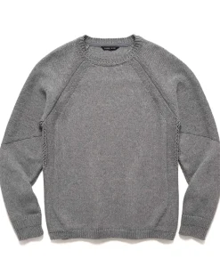 Harbour Sweater-Cotton Cashmere Knit Heather Grey