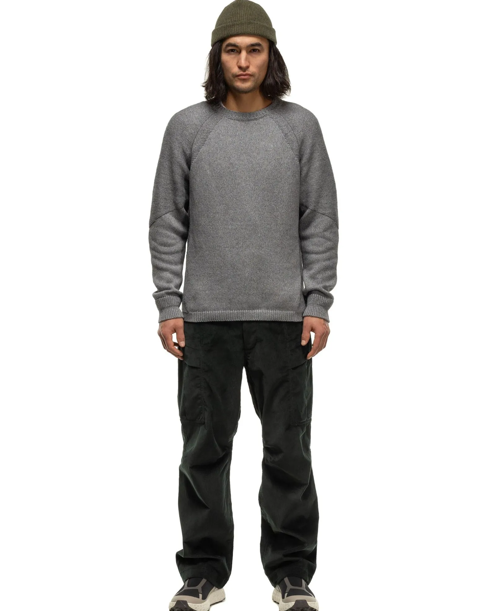 Harbour Sweater-Cotton Cashmere Knit Heather Grey
