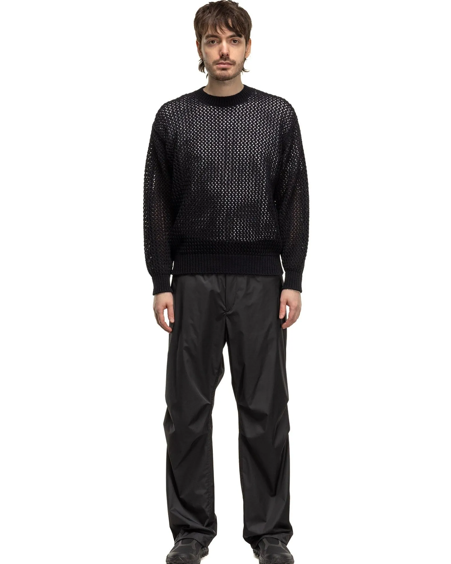 Hard Twist Polyester Satin Laminate Field Pants Black