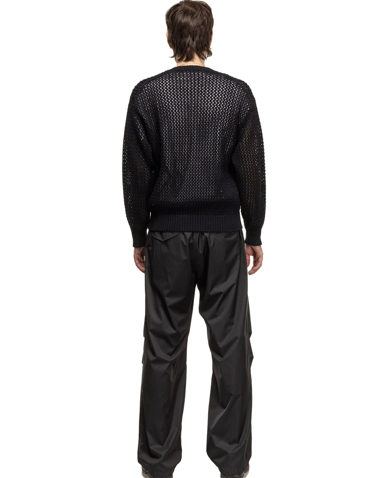 Hard Twist Polyester Satin Laminate Field Pants Black