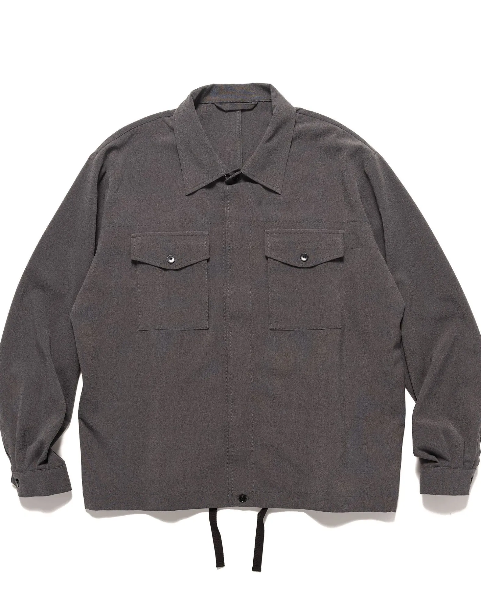 Hem Code Shirt Jacket Charcoal Grey