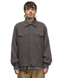 Hem Code Shirt Jacket Charcoal Grey