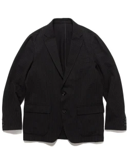 High Gauge Wave Stripe Standard 2Button Jacket Black