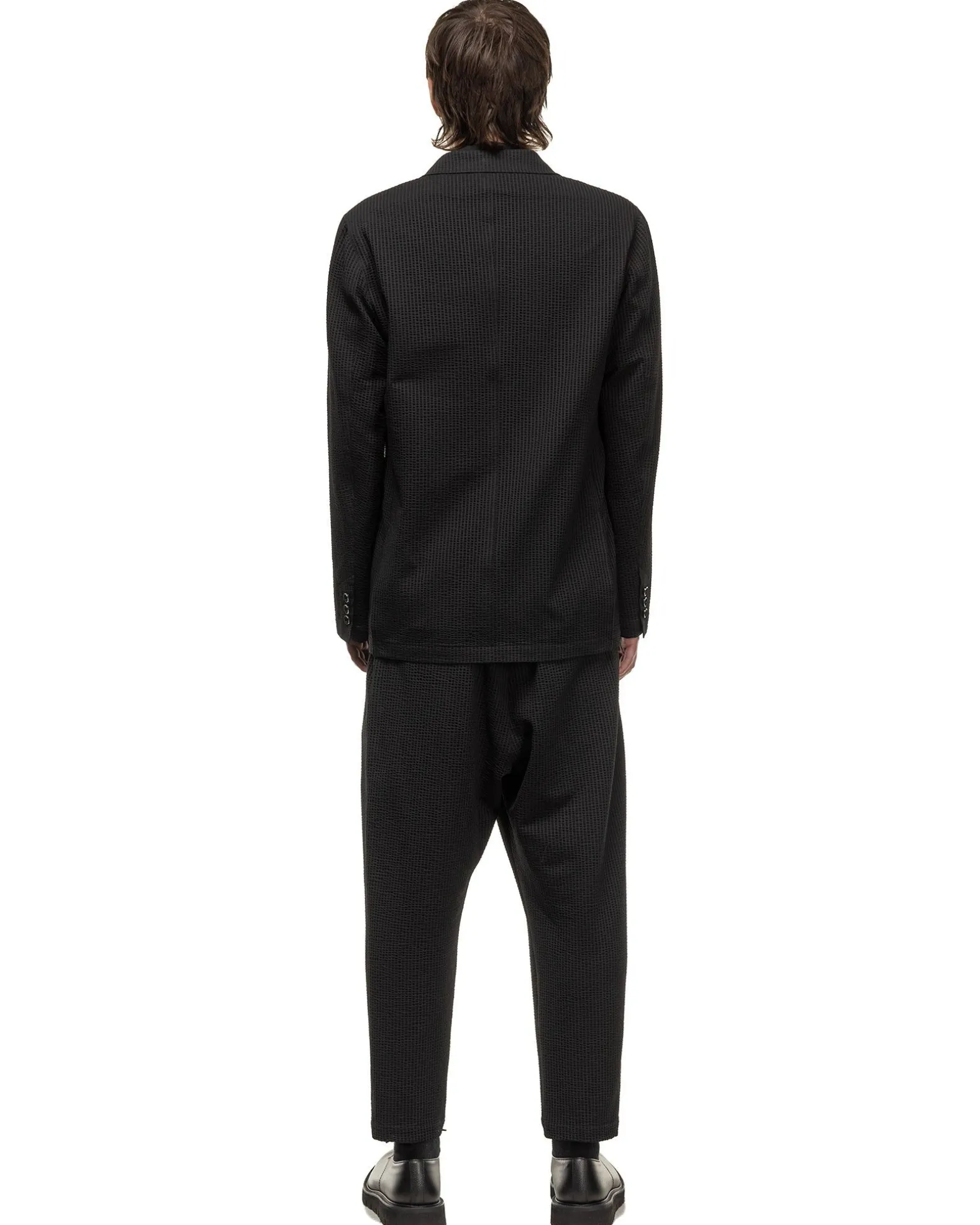 High Gauge Wave Stripe Standard 2Button Jacket Black