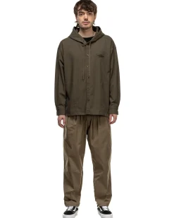 Hooded Shirt Ls Olive Drab