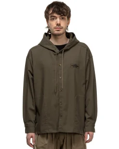Hooded Shirt Ls Olive Drab
