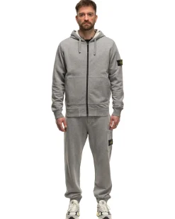 Hooded Track Top Melange Grey