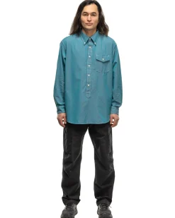 Ivy Bd Shirt Cotton Iridescent Jade