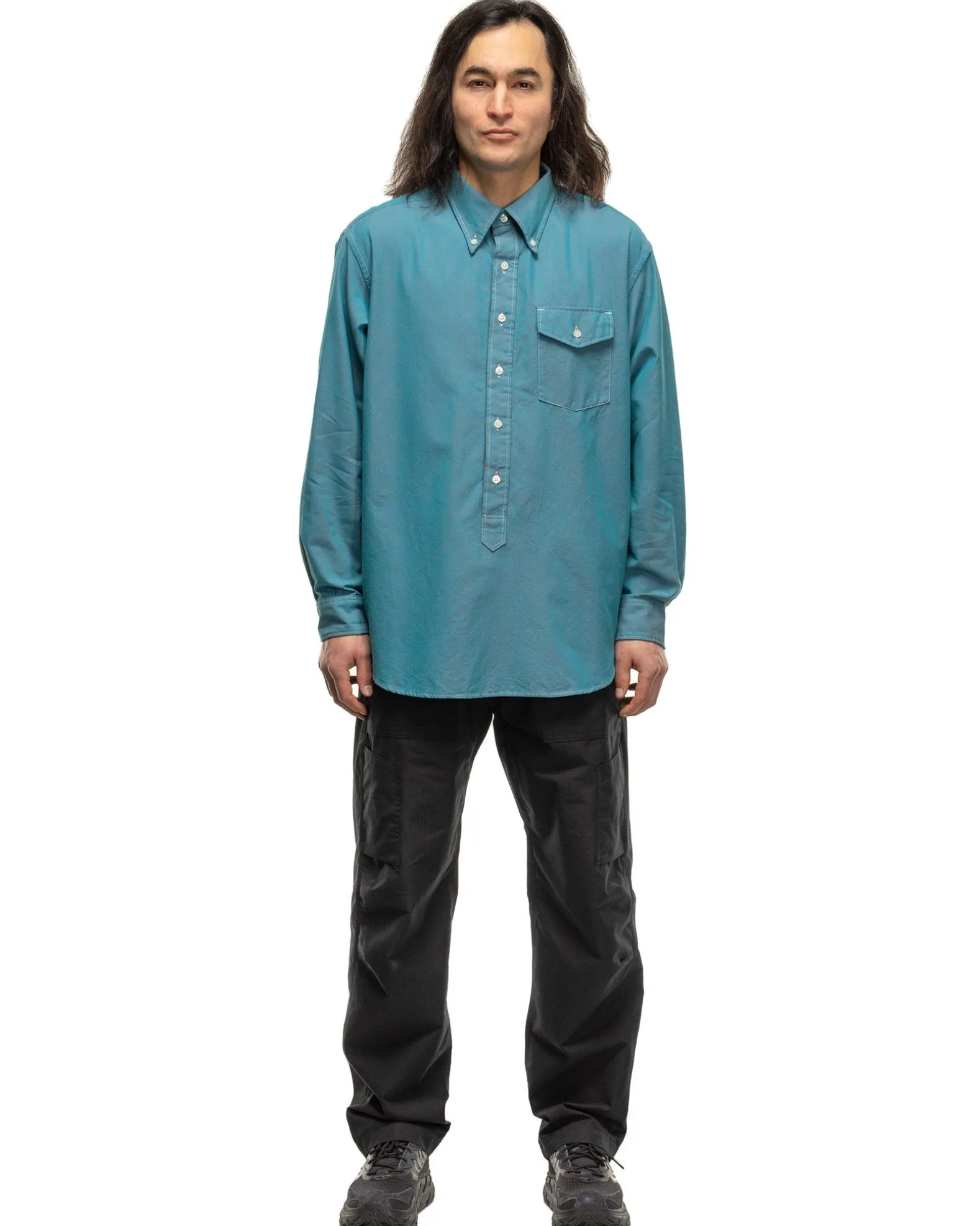 Ivy Bd Shirt Cotton Iridescent Jade