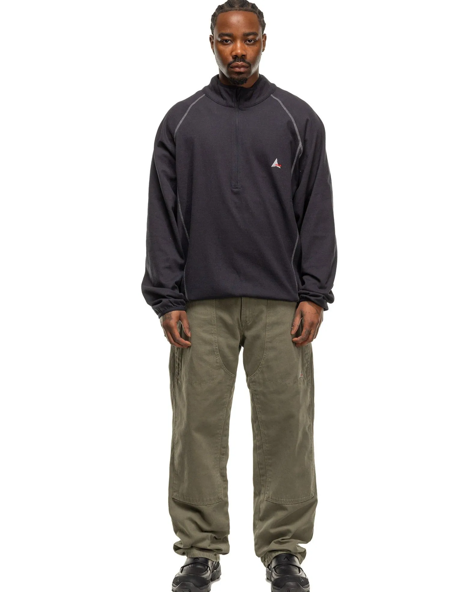 Jersey Half Zip Black