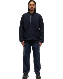 Knit Cardigan Diamond Poly Knit Dark Navy