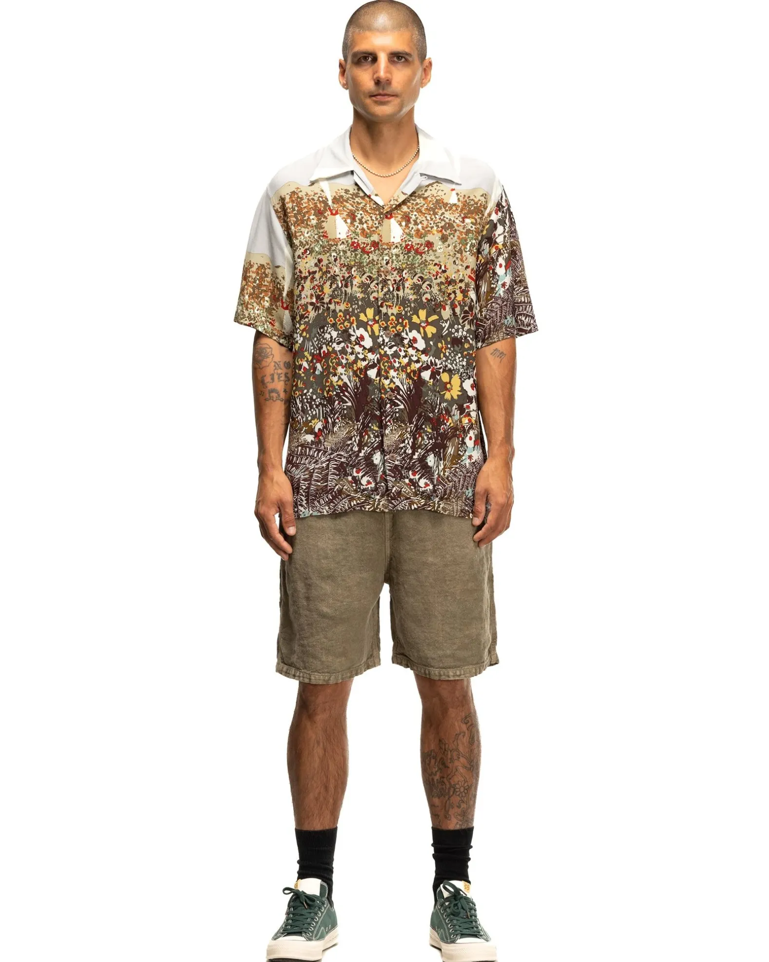 Linen Heavy Canvas Easy Shorts Grey