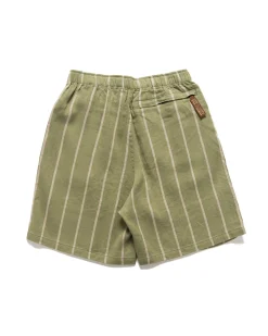 Linen Phillies Stripe Easy Shorts Khaki