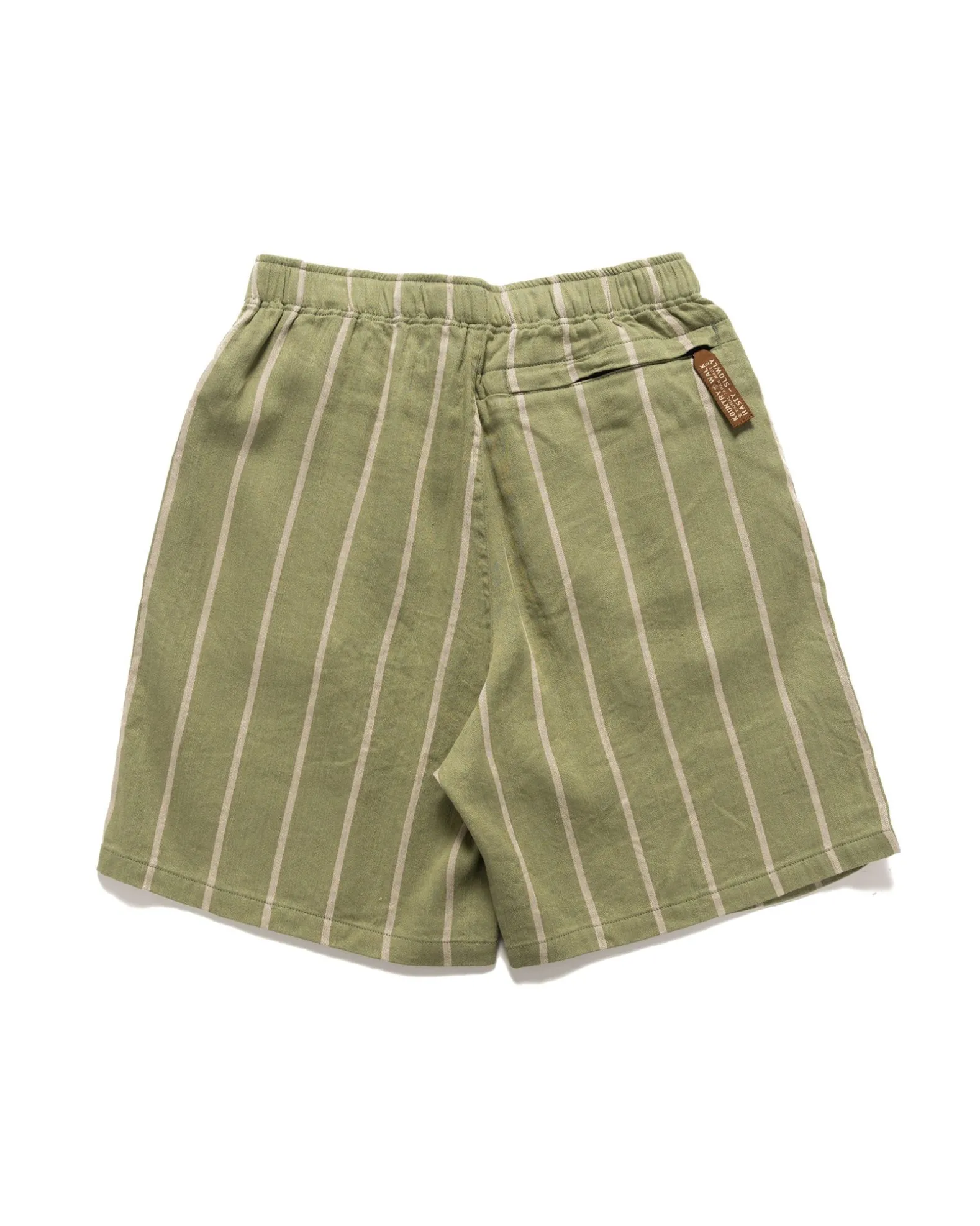 Linen Phillies Stripe Easy Shorts Khaki