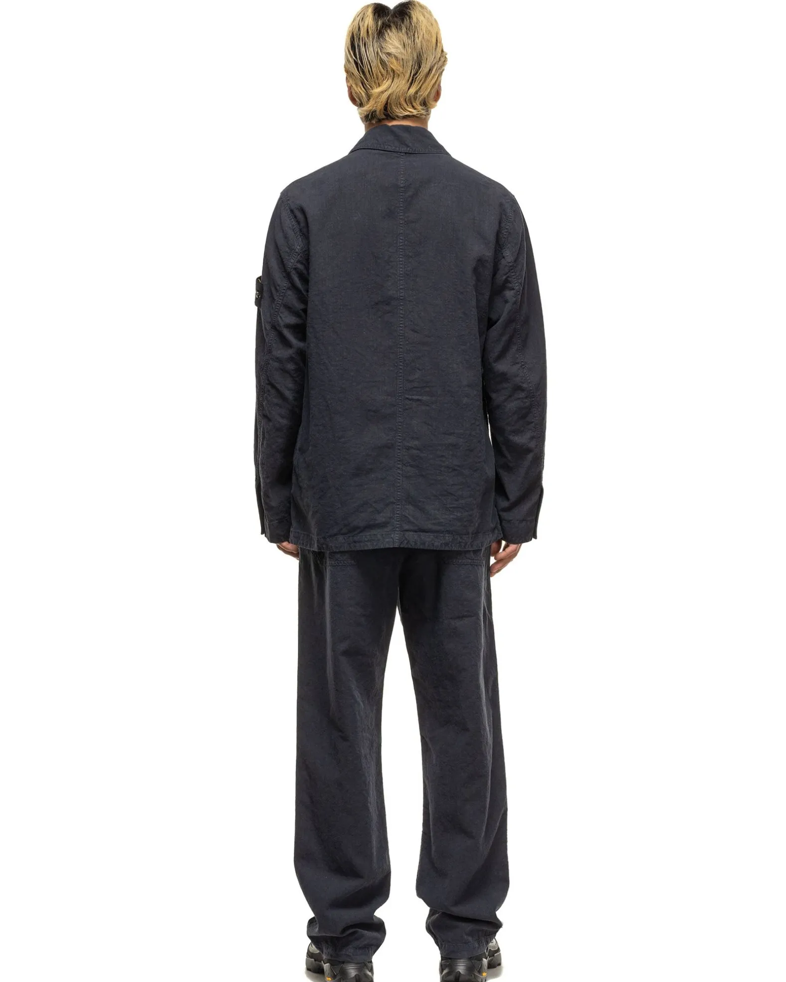 Lino Nylon Tela-Tc Sport Jacket Navy Blue