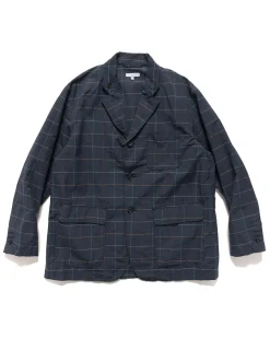 Loiter Jacket Cl Windowpane Navy