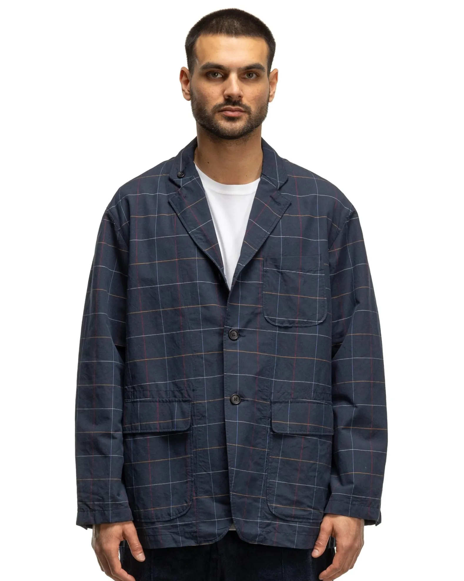 Loiter Jacket Cl Windowpane Navy