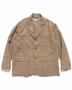 Loiter Jacket Linen Glen Plaid Beige