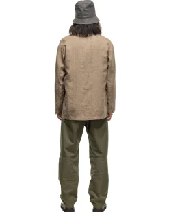 Loiter Jacket Linen Glen Plaid Beige