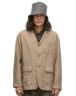 Loiter Jacket Linen Glen Plaid Beige