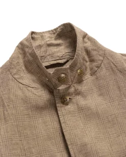 Loiter Jacket Linen Glen Plaid Beige