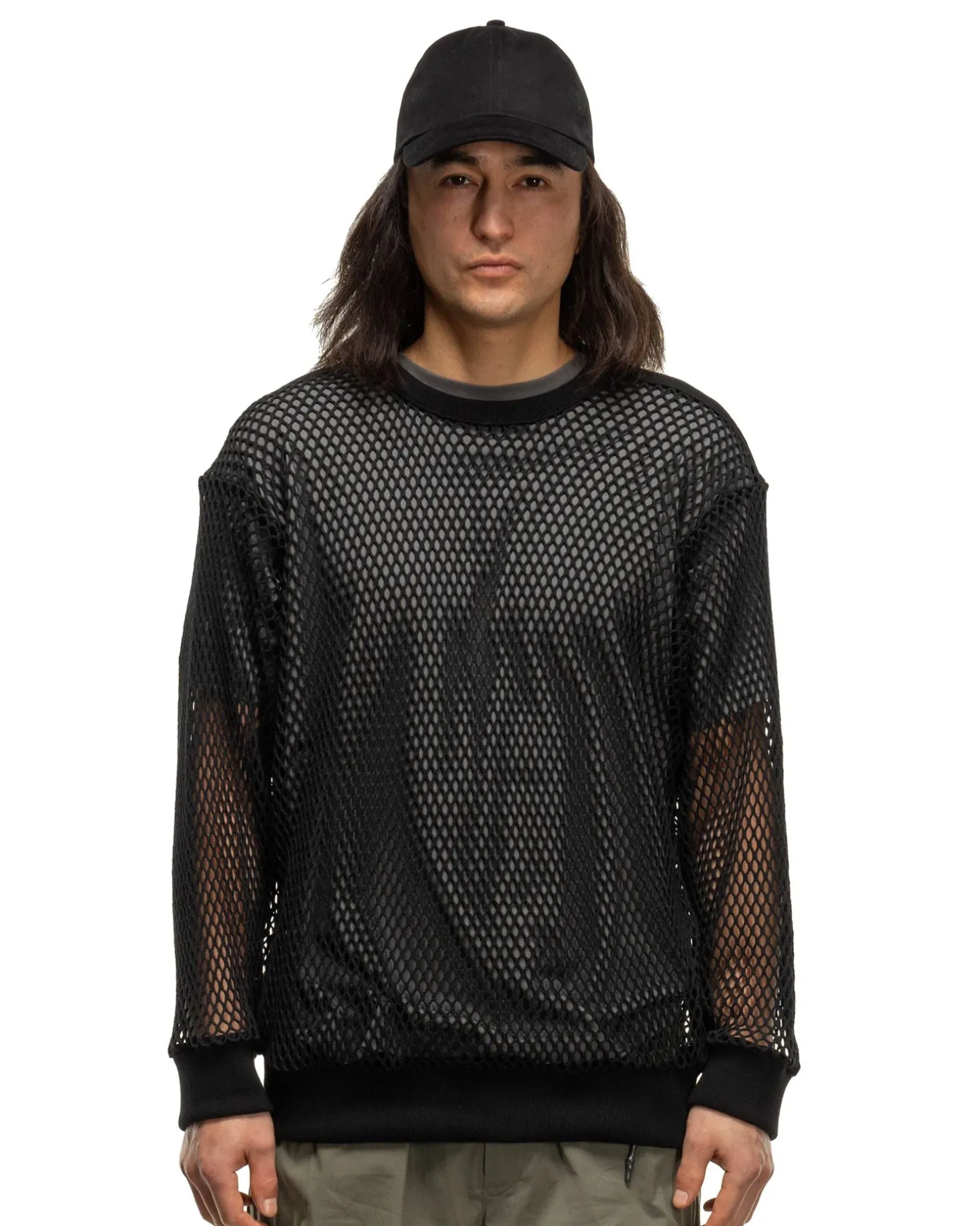 Lt-Cb101 Mesh Crew Neck Black