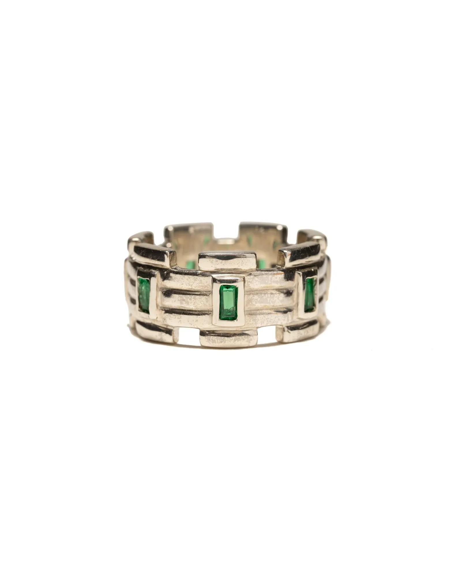 Lui Link Stone Ring Silver 925/Emerald