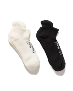 Merino Low Socks White & Black