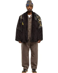 Napped Heat-Corduroy Easy Pants Grey